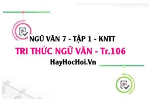 Soạn bài Tri thức ngữ văn trang 106 Ngữ văn lớp 7 Kết nối tri thức tập 1
